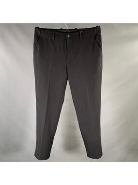 MR TURK Size 36 Black Polyester Blend Flat Front Dress Pants